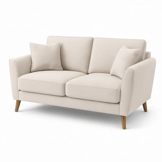 2-Sitzer Sofa mit Polyesterbezug in Creme, 168 × 85 × 88 cm